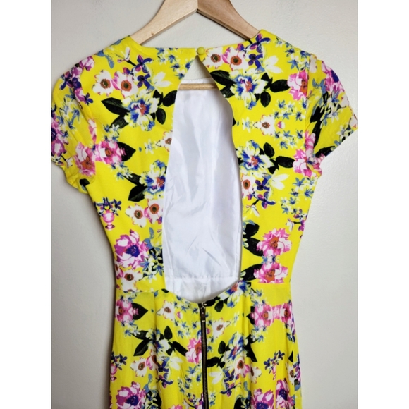 NBD X The XNAVEN Twins Into The Light Floral Yellow Canary Maxi Dress XS - Picture 5 of 7